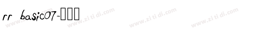 rr basic07字体转换